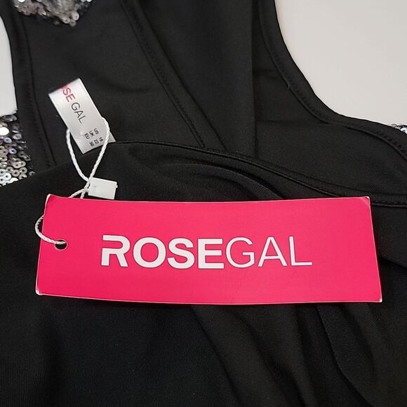 ROSE GAL Low Cut Sequin Sparkle Bodysuit NWT size 18 - Picture 6 of 7